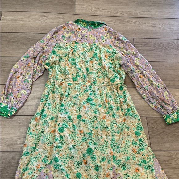 LOFT Floral Godet Pocket Shirtdress Size XL| Cottagecore floral patchwork - Picture 12 of 14